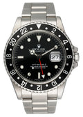 stainless Rolex GMT-Master II Black Bezel
