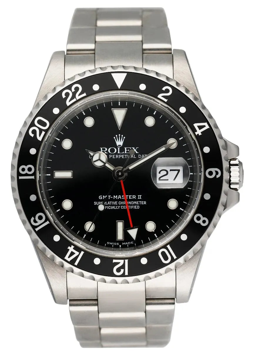 Rolex GMT-Master II Black Bezel Stainless Steel