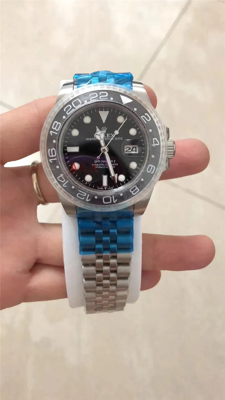 stainless steel Rolex GMT-Master II Black Bezel - Hình 2