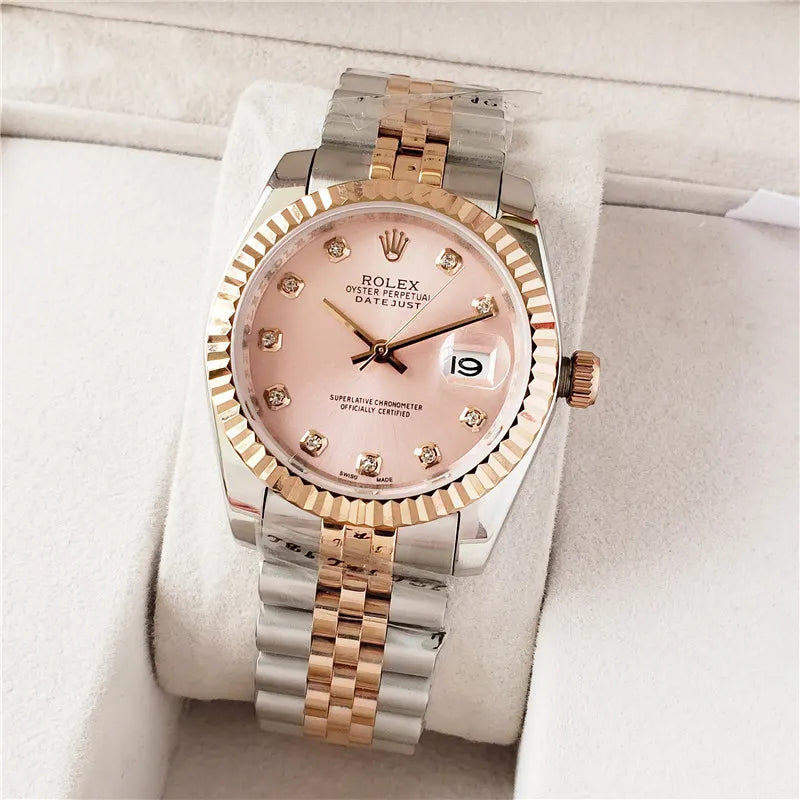 dial two Rolex Pink Diamond Datejust - Hình 4