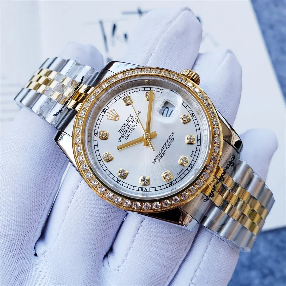 Rolex Diamond Bezel Datejust - Hình 4