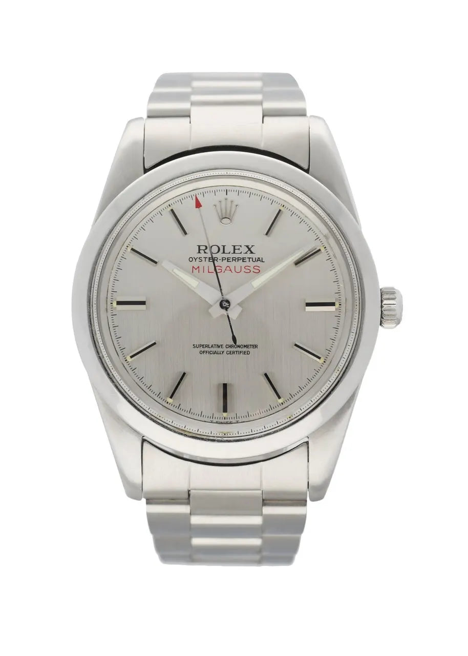 stainless Rolex Milgauss Silver Dial