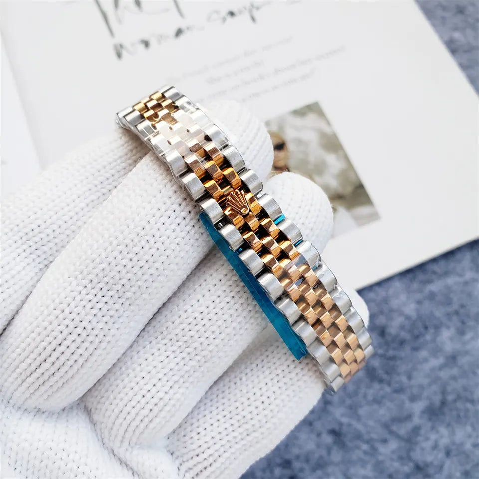 Rolex Chocolate Diamond Datejust Two-Tone - Hình 3