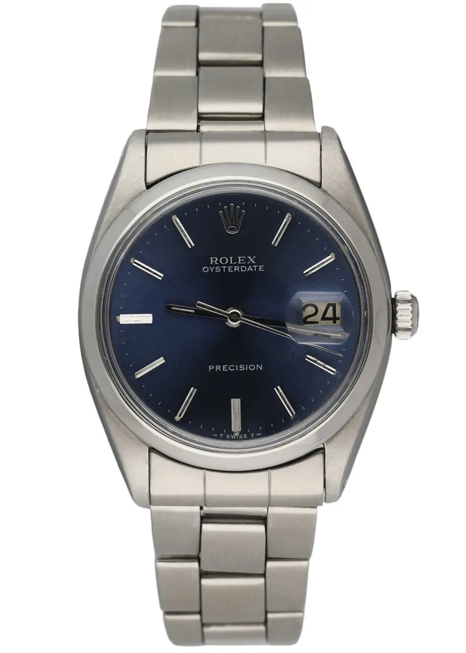Rolex Oysterdate Blue Dial Steel