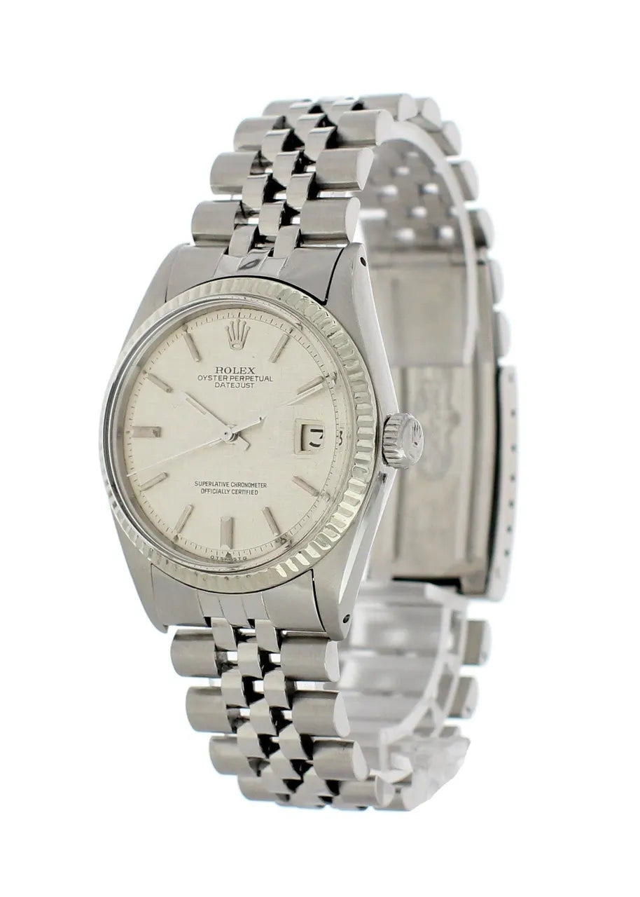 Rolex Silver Tapestry Datejust - Hình 3