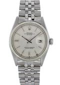 Rolex Silver Tapestry Datejust