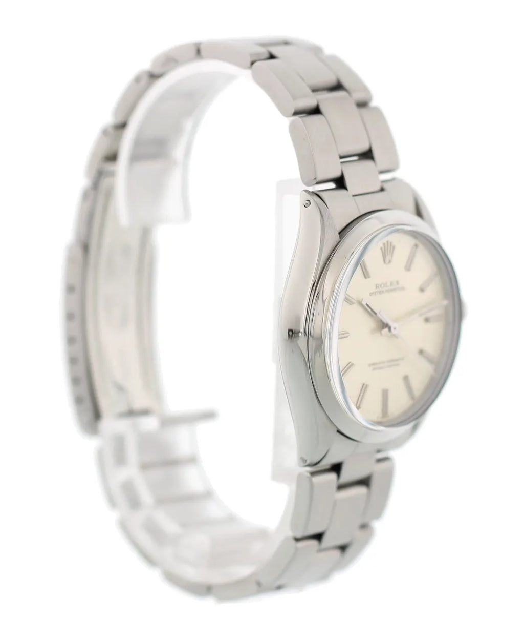 stainless Rolex Oyster Perpetual Silver Dial - Hình 3