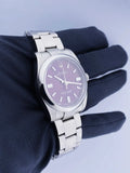Rolex Plum Dial Oyster Perpetual