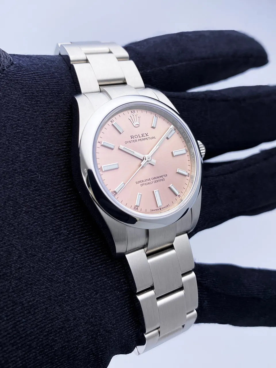 Rolex Pink Dial Oyster Perpetual - Hình 4