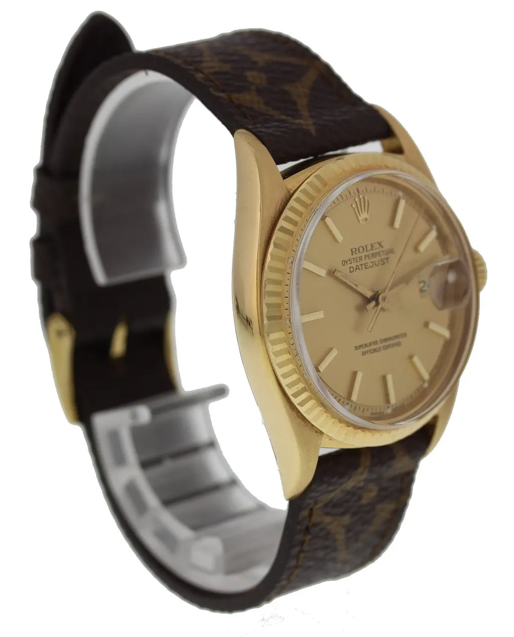 Rolex Gold LV Strap - Hình 2