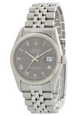 stainless Rolex Datejust Slate Dial