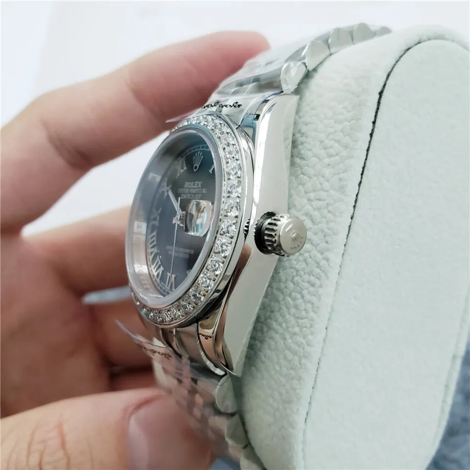 Rolex Diamond Bezel Grey Dial - Hình 5