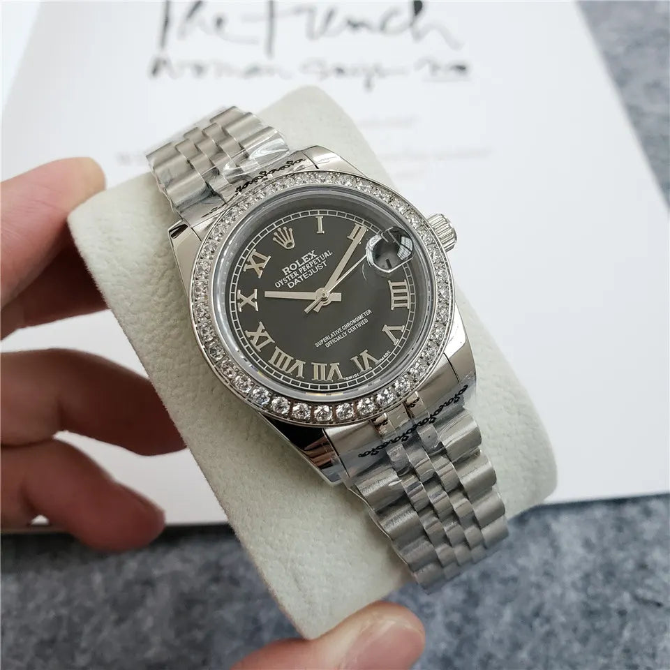 Rolex Diamond Bezel Grey Dial - Hình 7