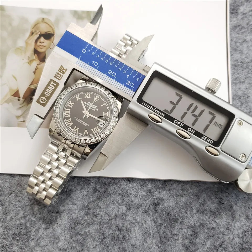 Rolex Diamond Bezel Grey Dial - Hình 2