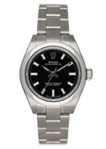 oyster Rolex Black Dial Stainless Steel