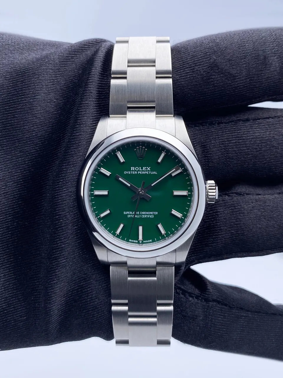 Rolex Green Dial Oyster Perpetual - Hình 3