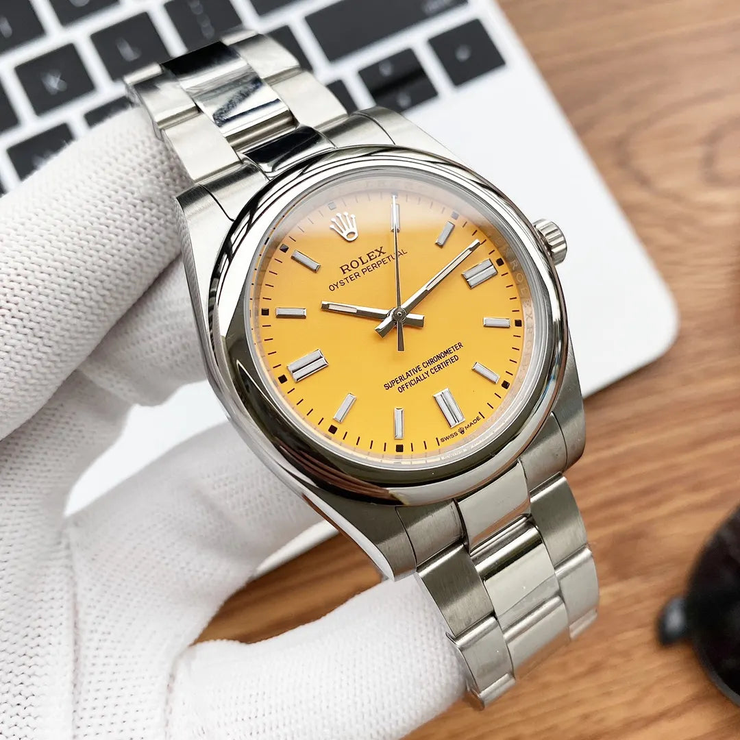 Rolex Oyster Perpetual Yellow Dial - Hình 3
