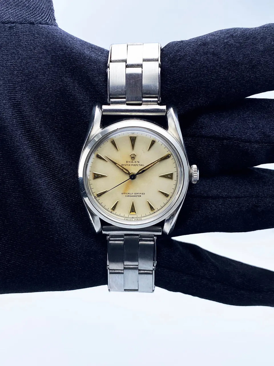 Vintage Rolex Silver Steel - Hình 2