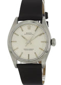 black Rolex Oyster Perpetual Silver Dial