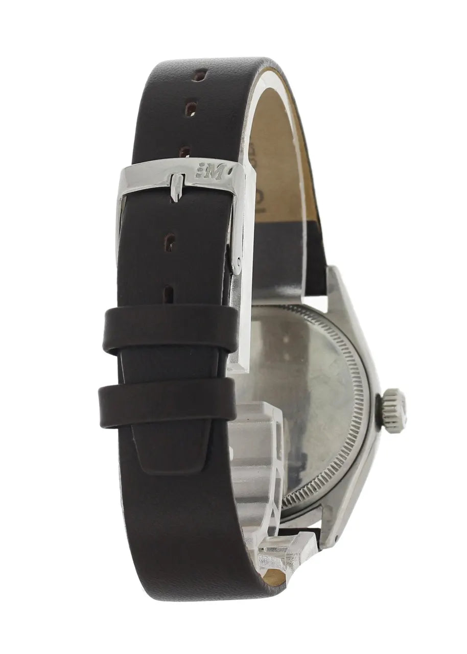 black Rolex Oyster Perpetual Silver Dial - Hình 5