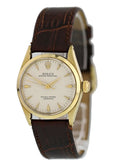 oyster Rolex Gold Brown Leather