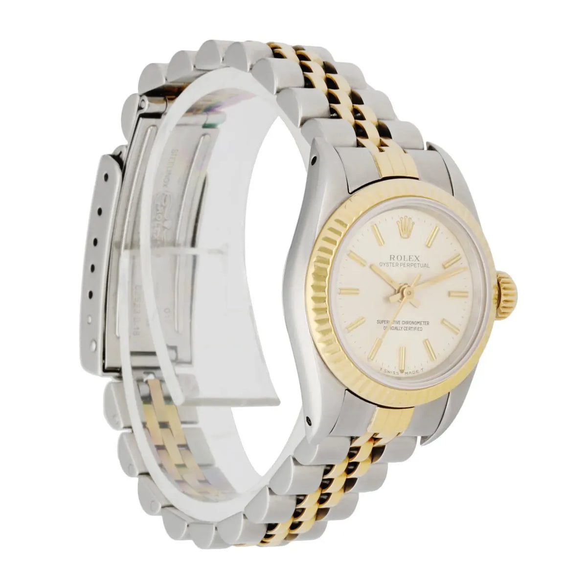 silver Rolex Oyster Perpetual Two-Tone - Hình 2