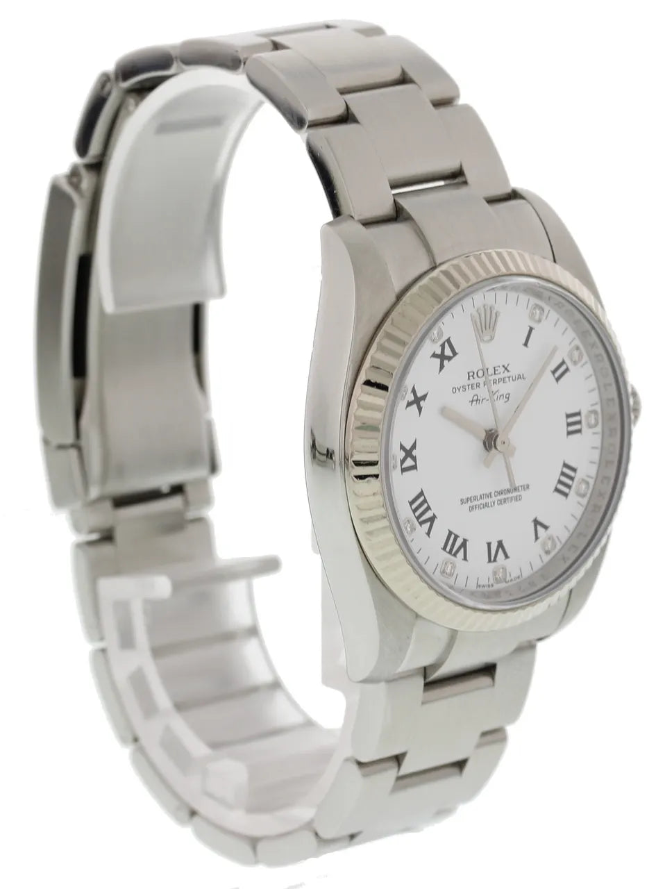 Rolex Air-King Diamond Silver - Hình 3