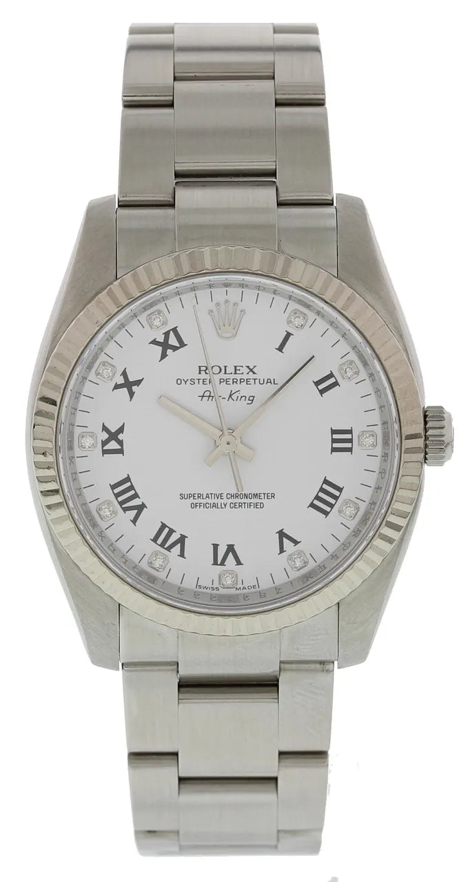 Rolex Air-King Diamond Silver - Hình 2