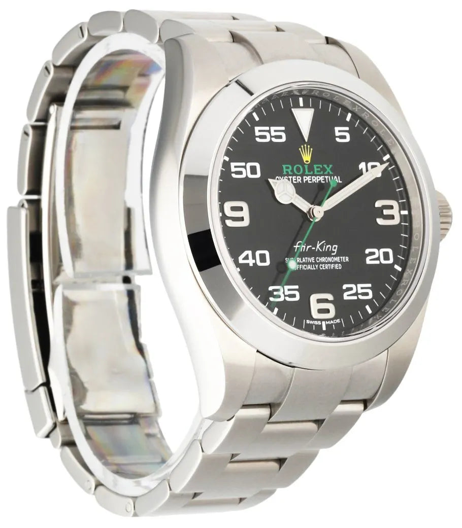 stainless Rolex Air-King Black Dial - Hình 3