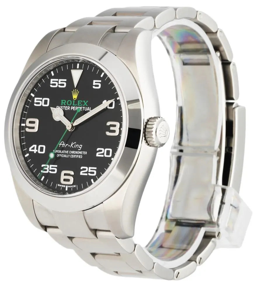 stainless Rolex Air-King Black Dial - Hình 2