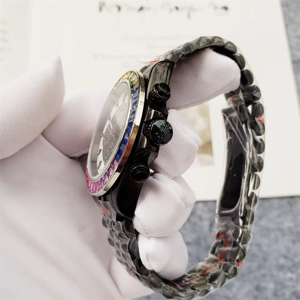 Rolex Black Rainbow Bezel Steel - Hình 5
