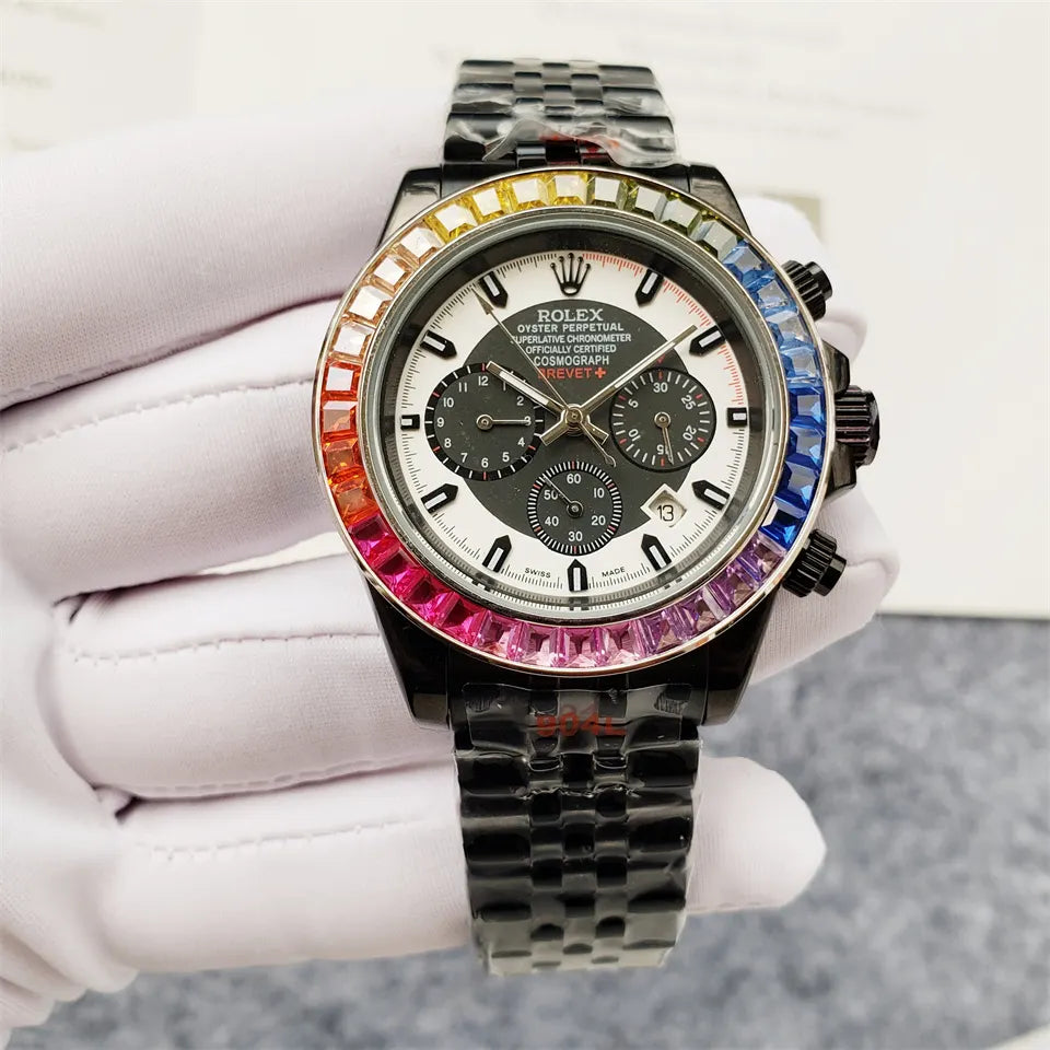 Rolex Black Rainbow Bezel Steel - Hình 2