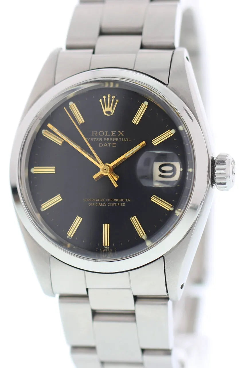 oyster Rolex Black Dial Steel