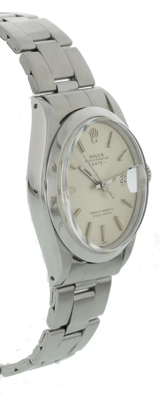 oyster Rolex Silver Dial Date - Hình 4