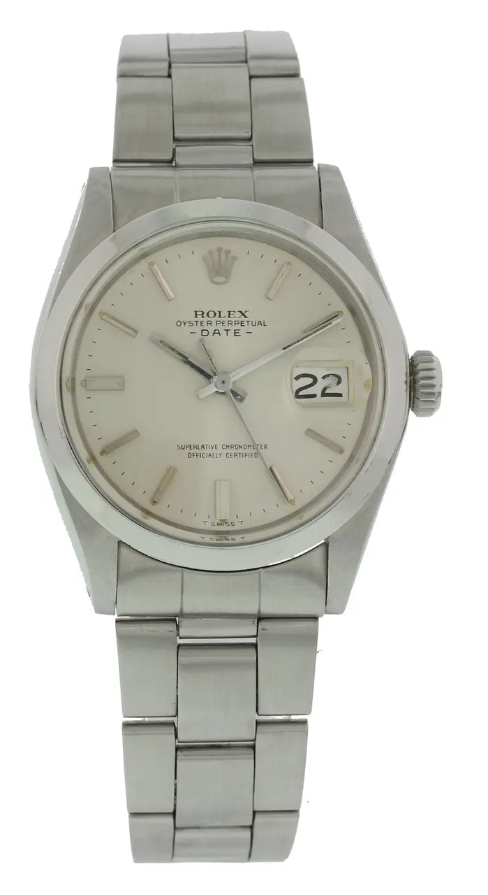 oyster Rolex Silver Dial Date
