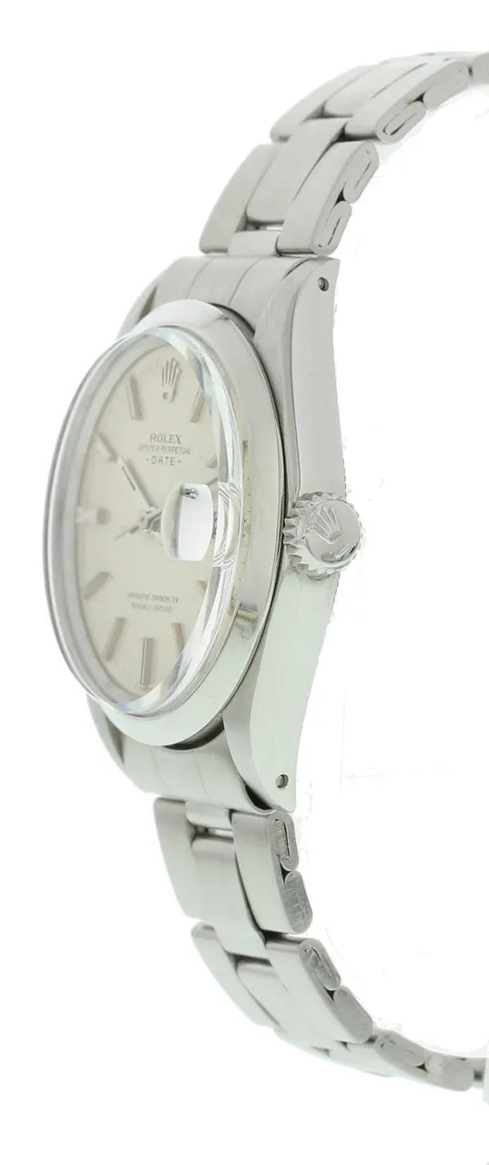 oyster Rolex Silver Dial Date - Hình 3