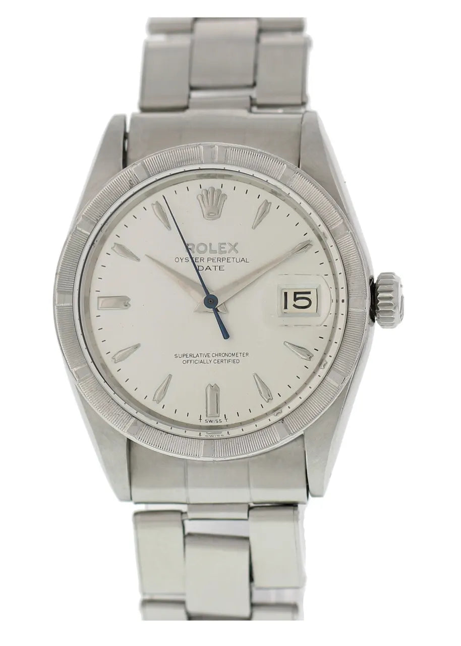 Rolex Oyster Perpetual Date Silver stainless