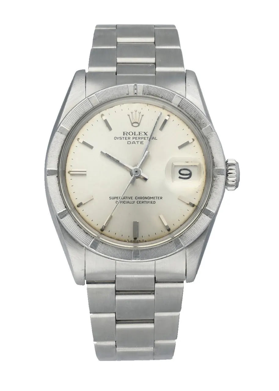 steel Rolex Oyster Perpetual Date Silver Dial