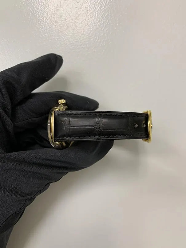 Rolex Gold Black Leather - Hình 8