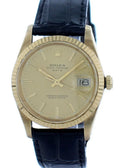 Rolex Gold Dial Leather Strap