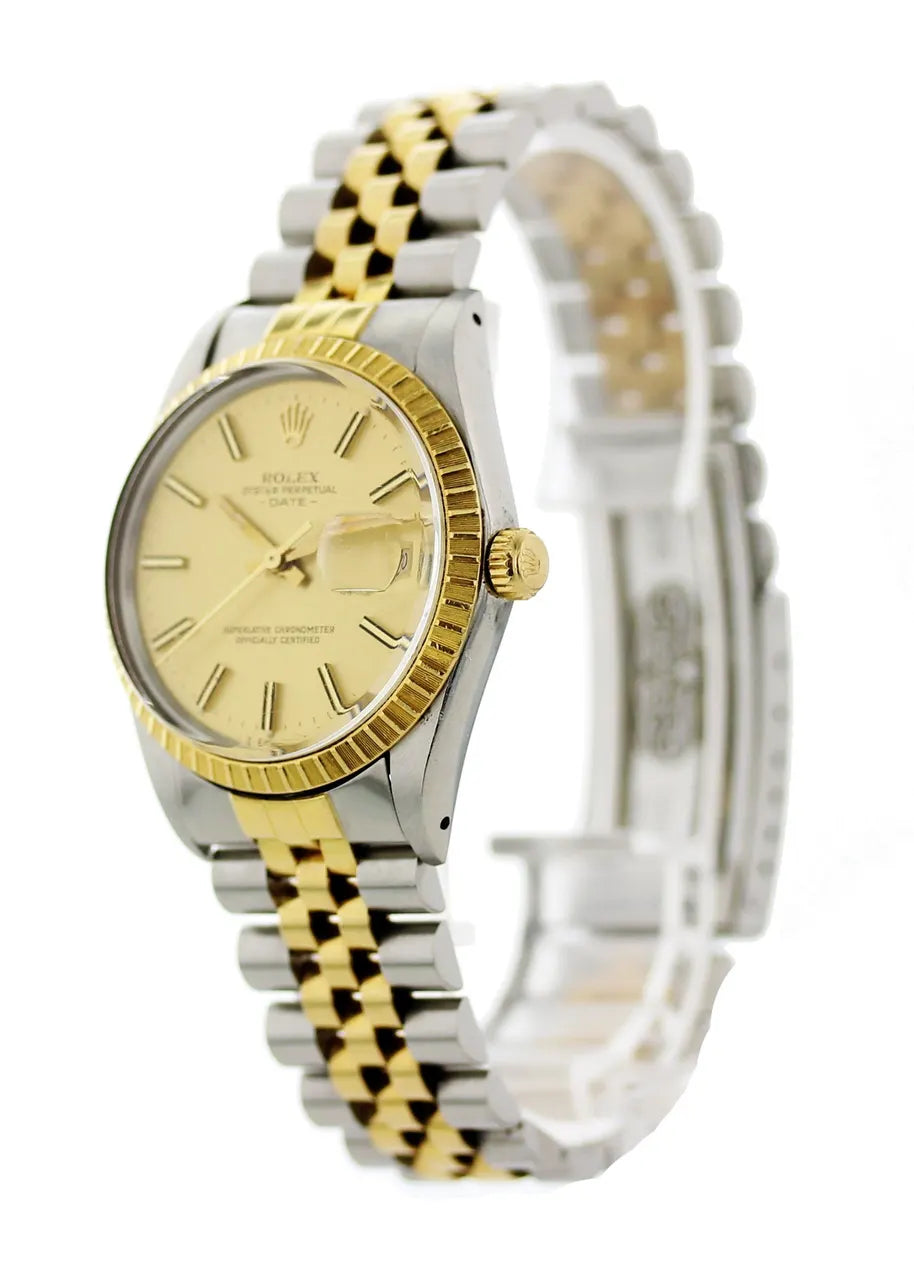 Rolex Oyster Perpetual Date Two-Tone Gold Dial - Hình 3