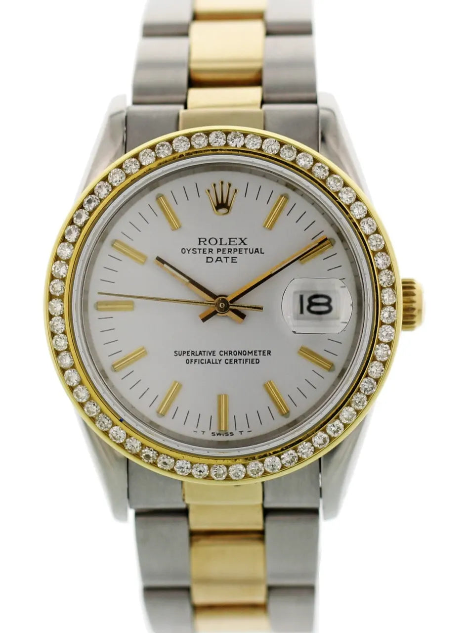 oyster Rolex Diamond Bezel Two-Tone - Hình 2