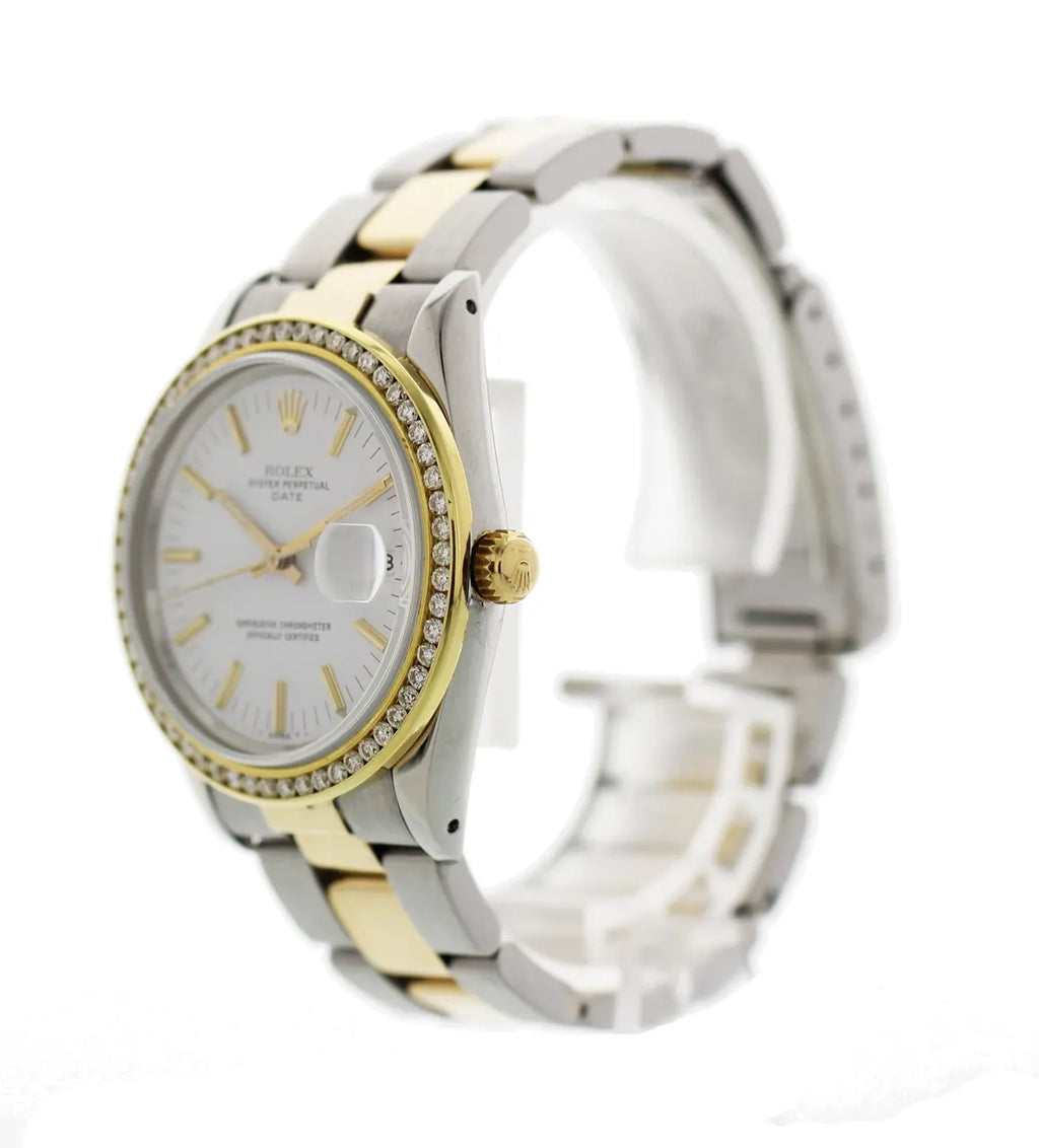 oyster Rolex Diamond Bezel Two-Tone - Hình 3