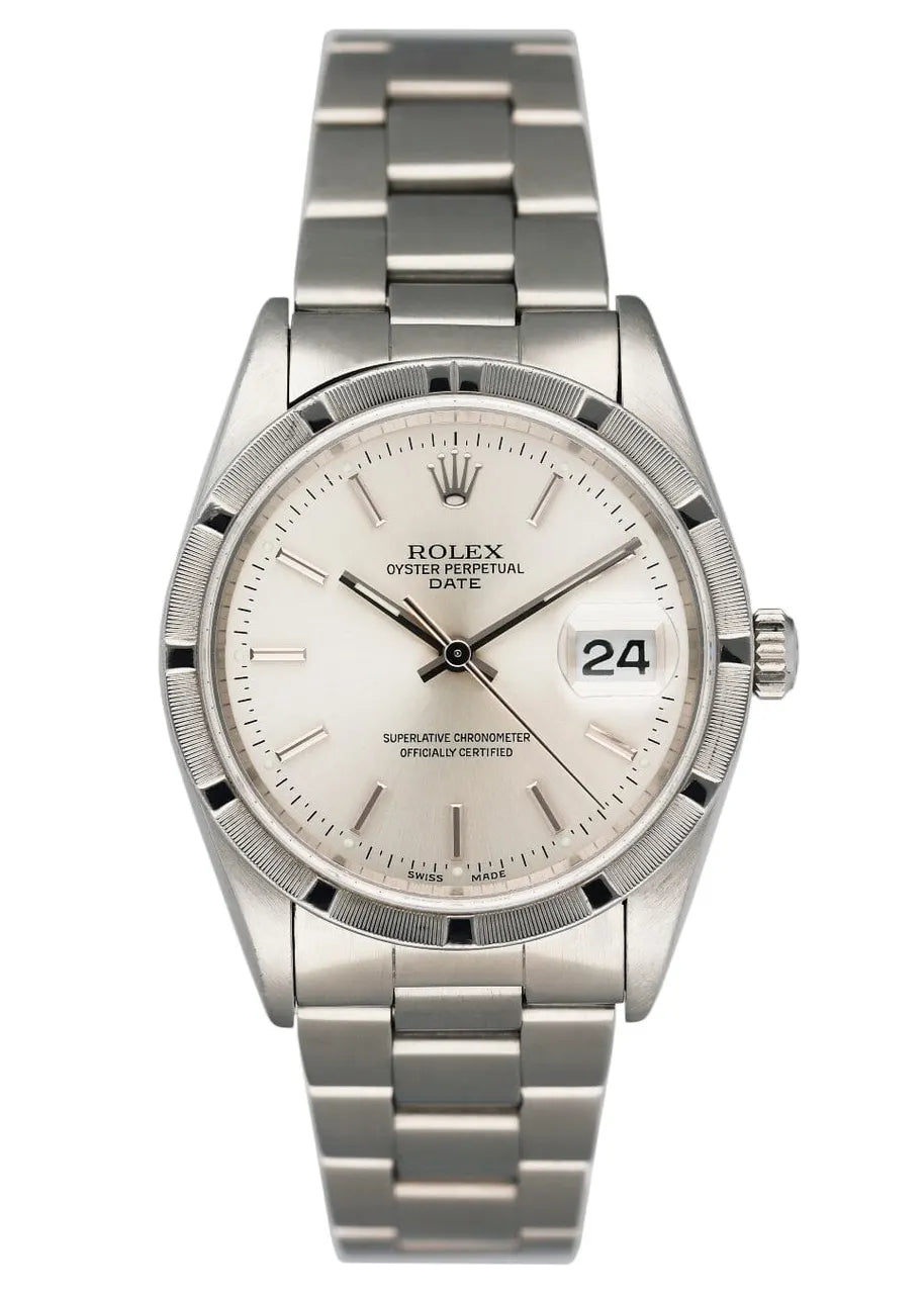 oyster Rolex Silver Dial Date