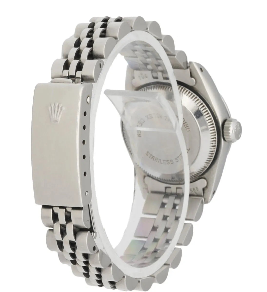 Rolex Black Dial Steel Bracelet - Hình 4