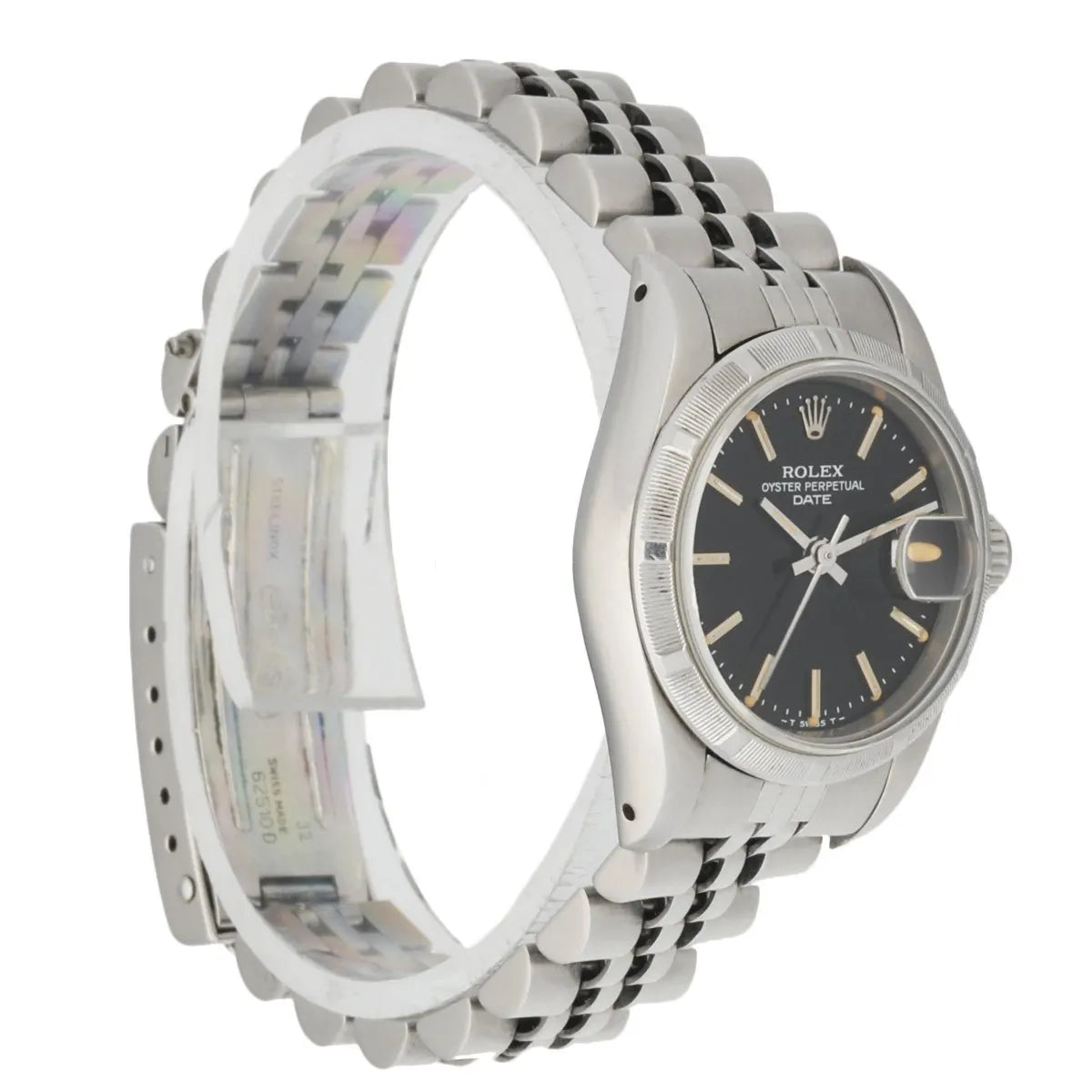 Rolex Black Dial Steel Bracelet - Hình 3