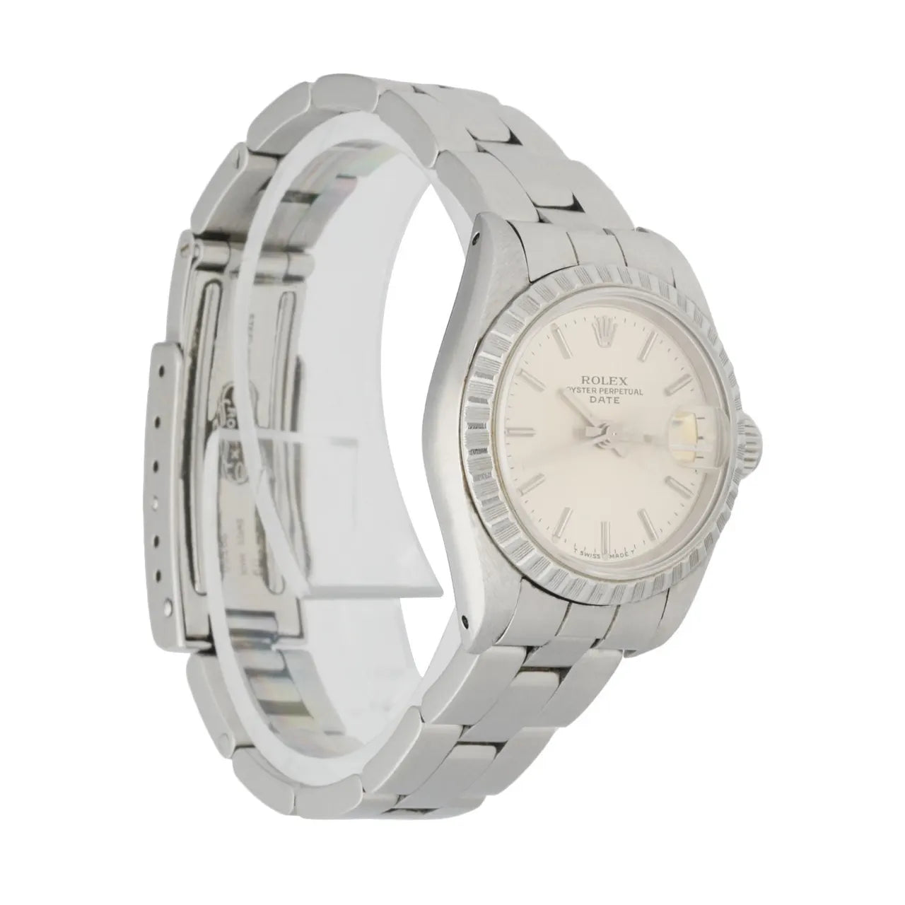 stainless Rolex Oyster Perpetual Date Silver - Hình 3