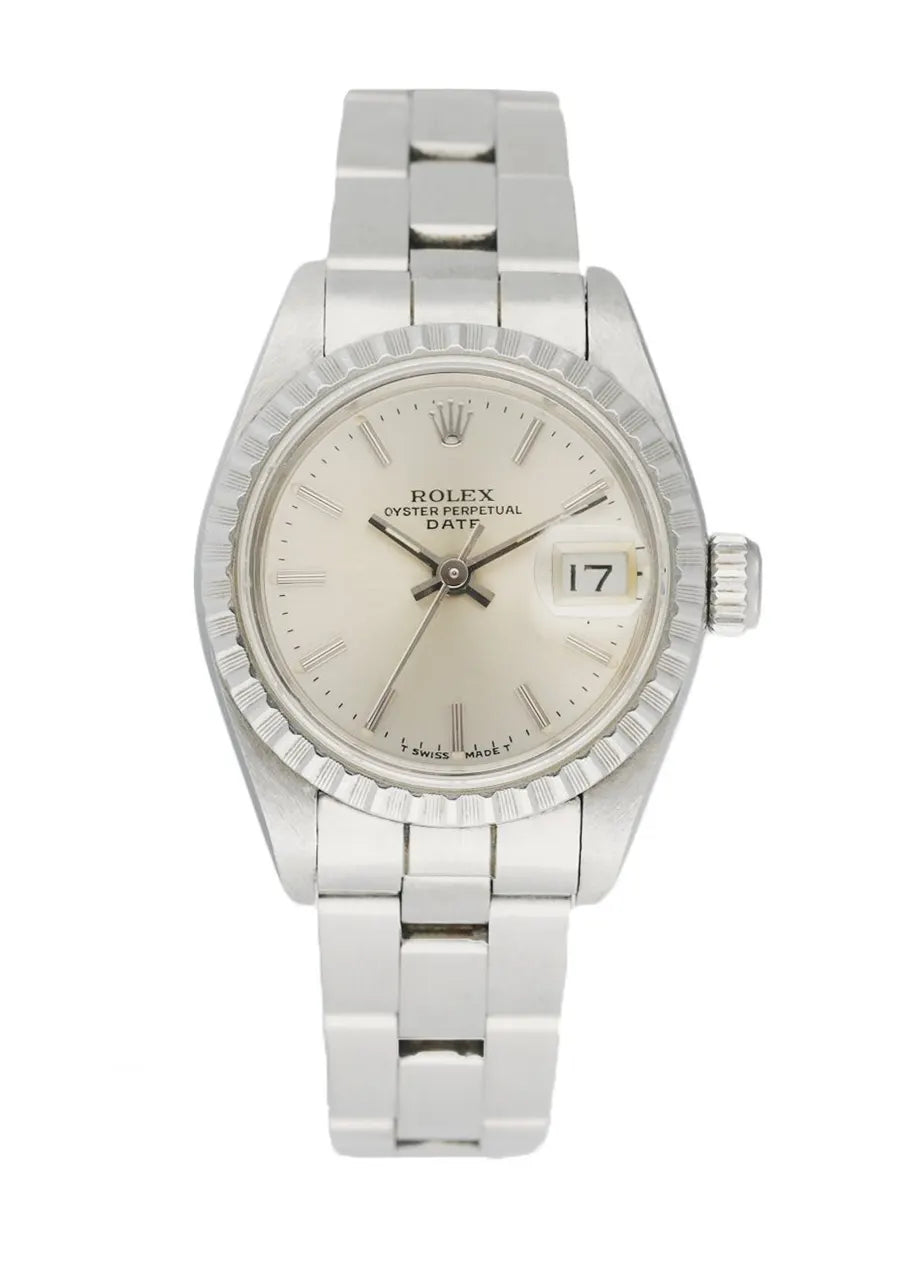 stainless Rolex Oyster Perpetual Date Silver