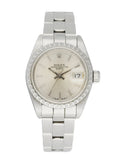 stainless Rolex Oyster Perpetual Date Silver