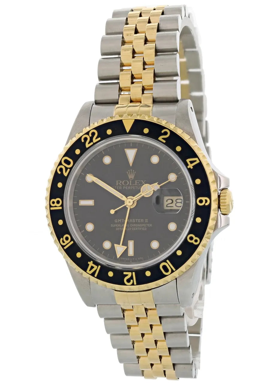 black dial Rolex GMT-Master II Two-Tone - Hình 2